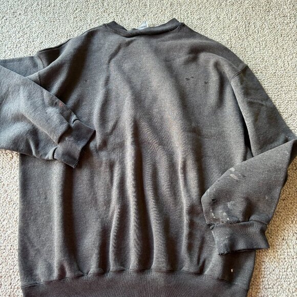 Tultex XL Dolphins Flinstones Sweatshirt Grunge Faded Football Black Vintage - Picture 11 of 13